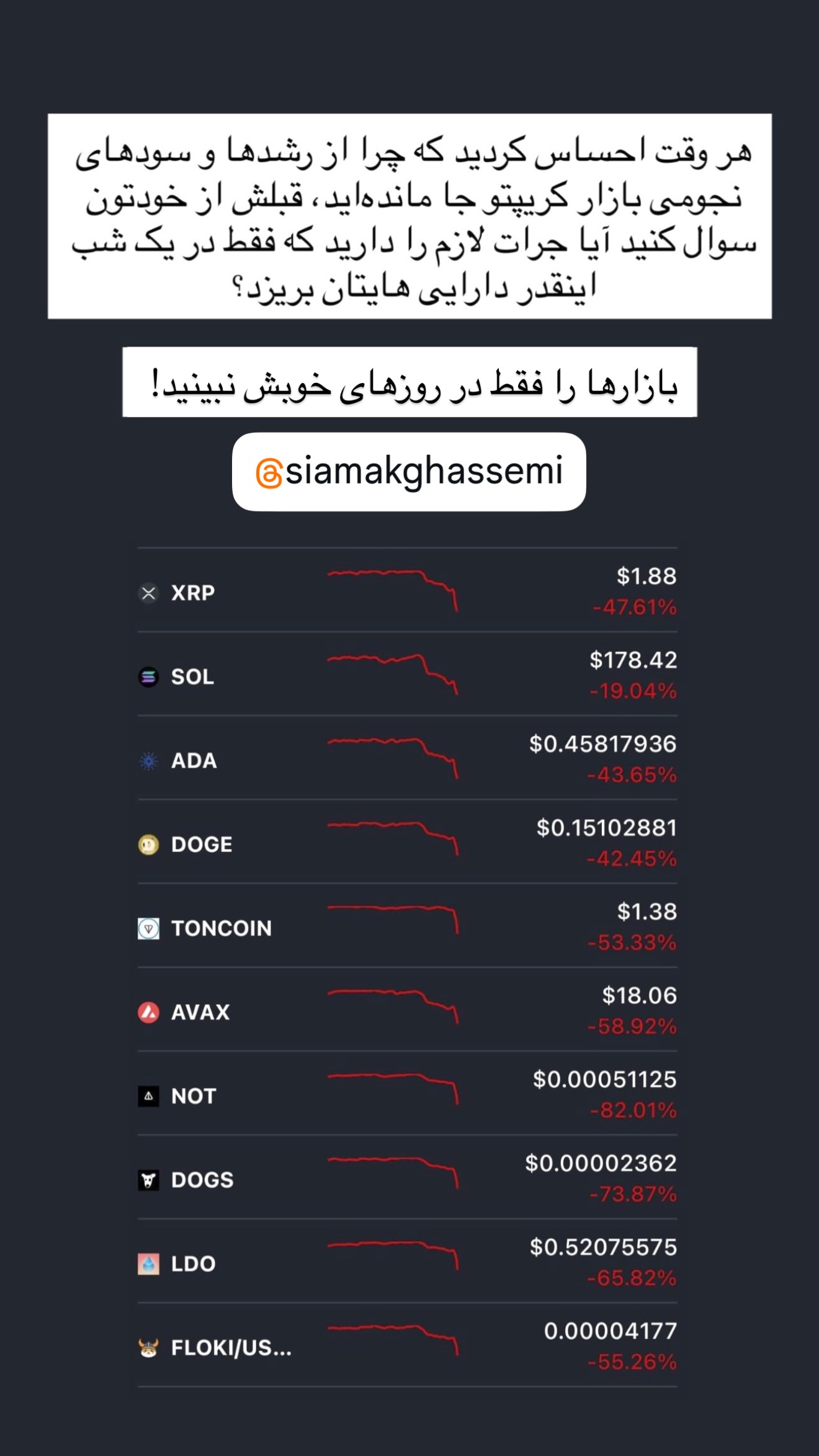  جدید ترین استوری اینستاگرام سیامک قاسمی