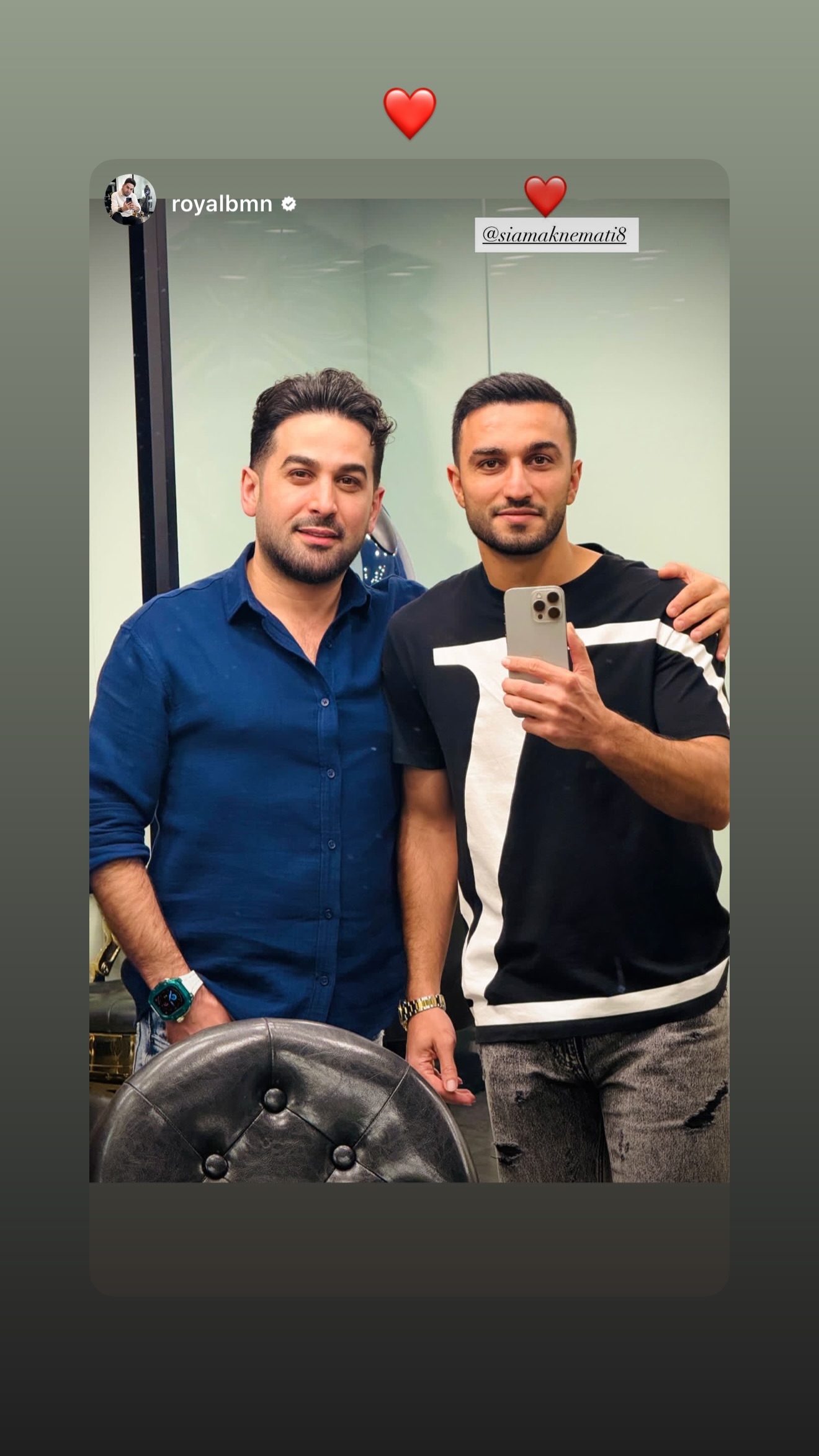  جدید ترین استوری اینستاگرام سیامک نعمتی