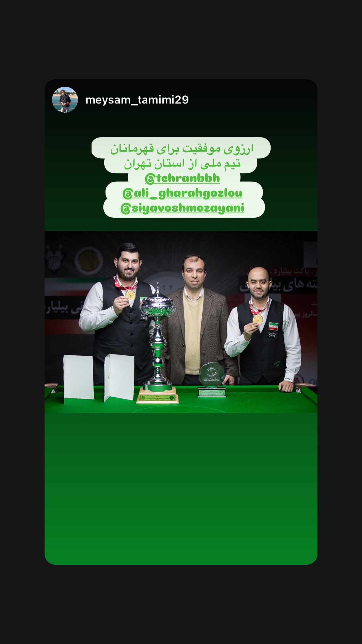  جدید ترین استوری اینستاگرام سیاوش مزینی