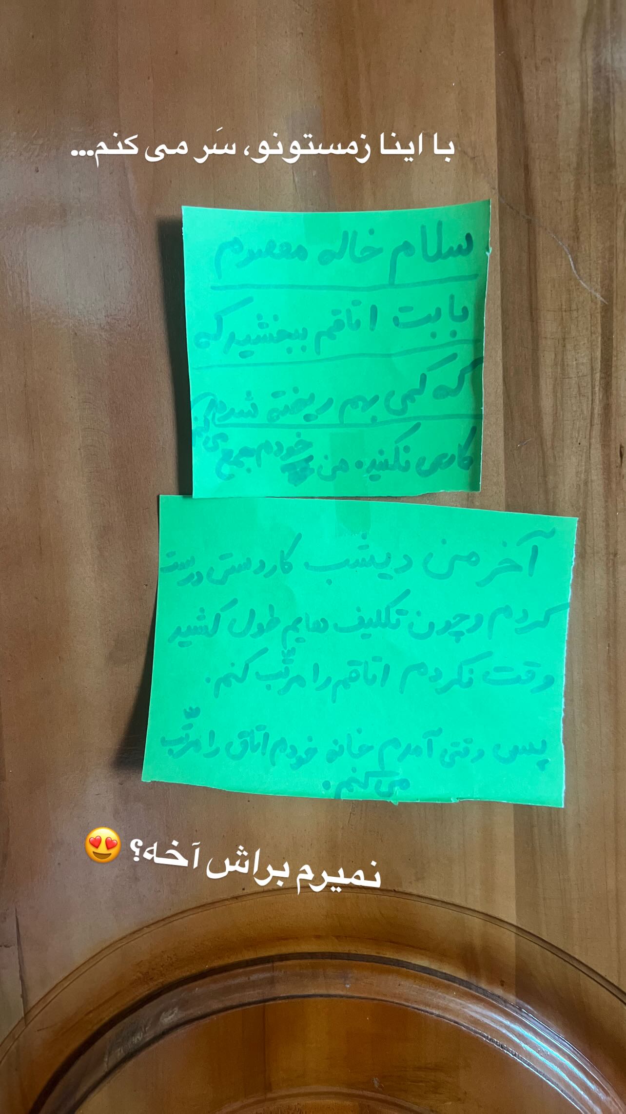  جدید ترین استوری اینستاگرام سميه كاظم بيكى