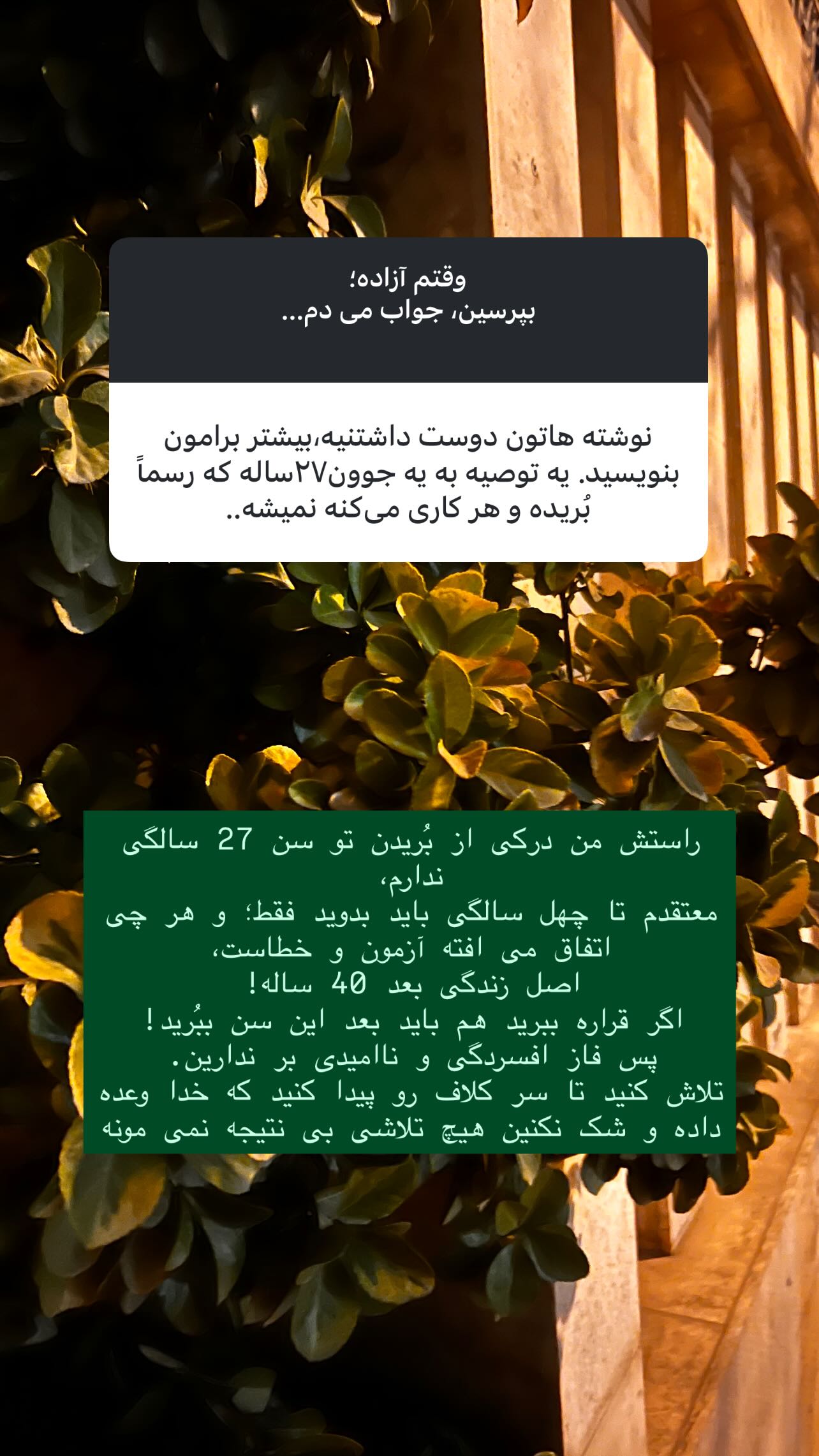  جدید ترین استوری اینستاگرام سميه كاظم بيكى