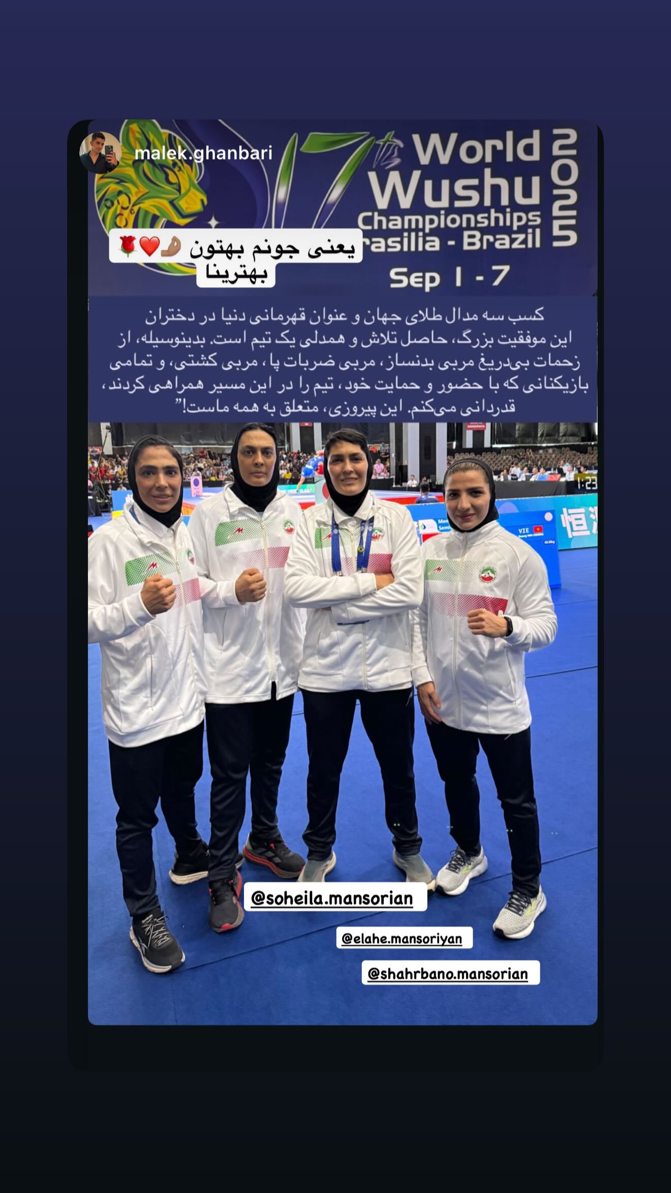  جدید ترین استوری اینستاگرام سهیلا منصوریان