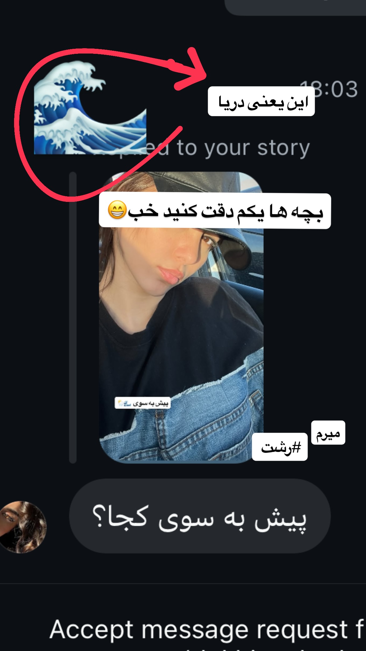  جدید ترین استوری اینستاگرام سونیا حسینی