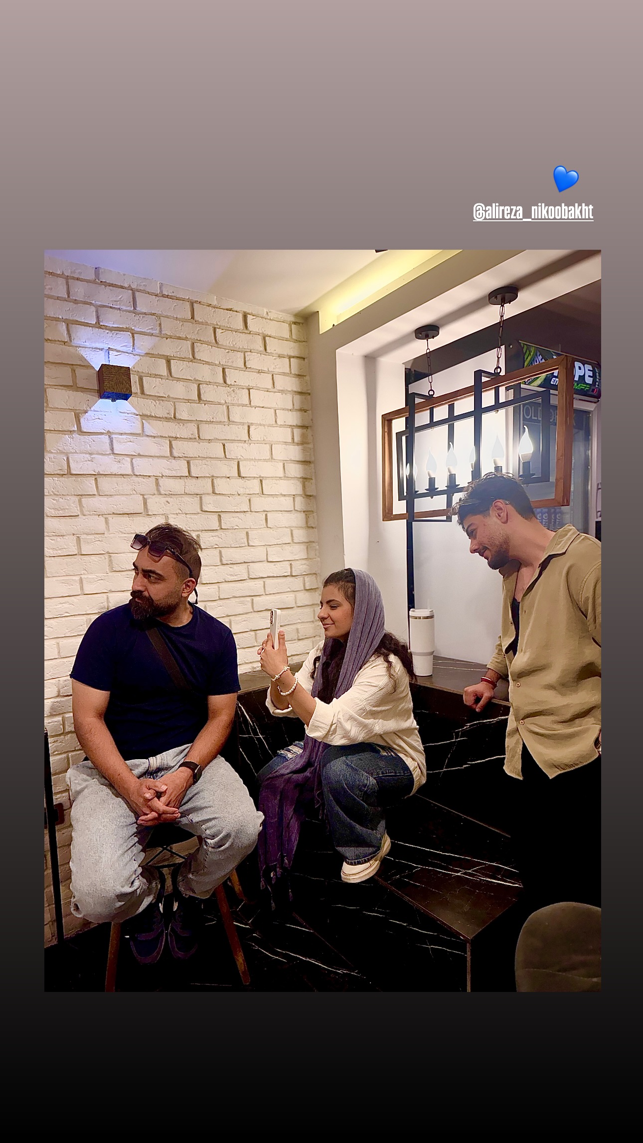  جدید ترین استوری اینستاگرام طاها بذرافشان