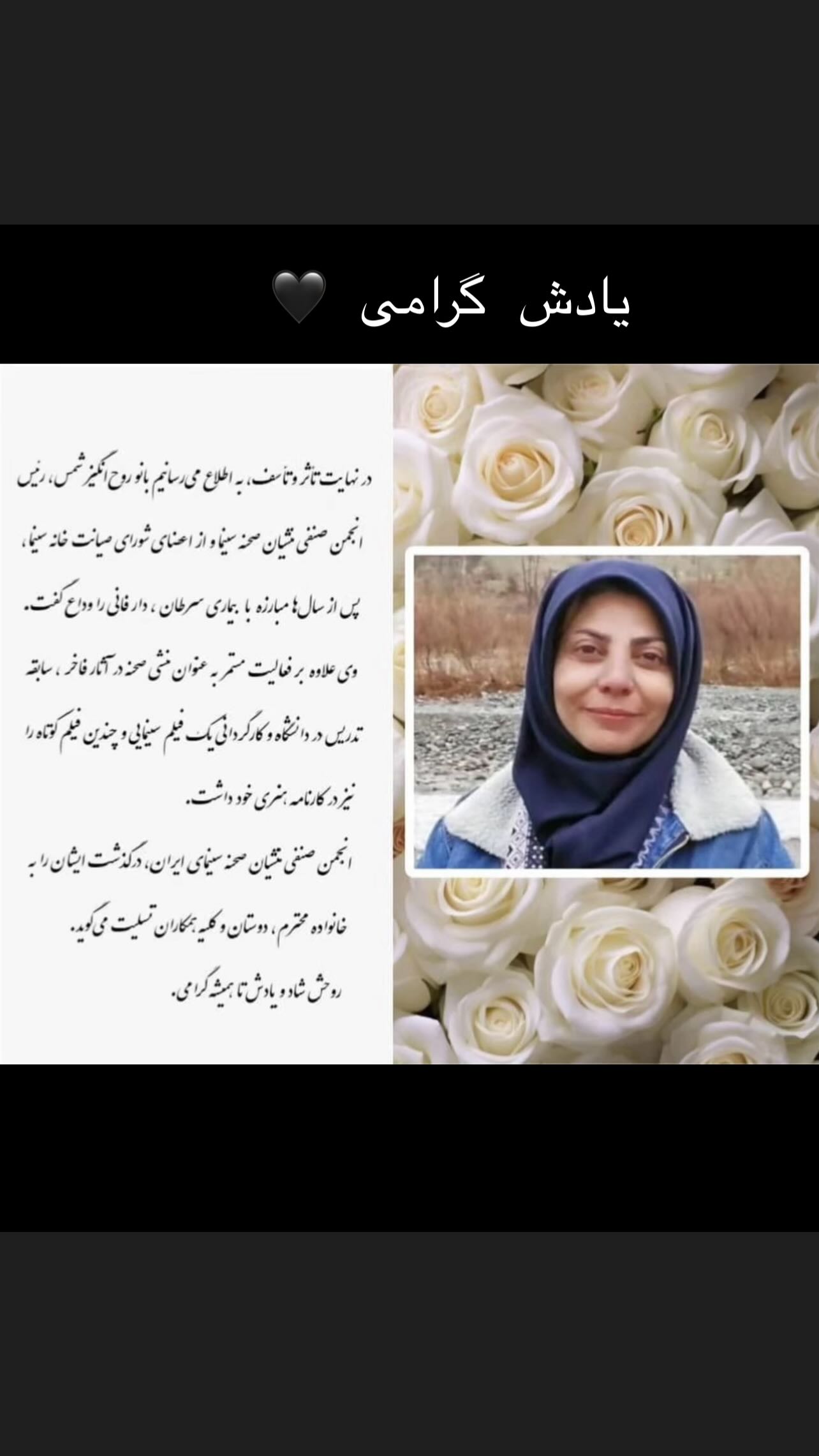  جدید ترین استوری اینستاگرام تهمینه میلانی
