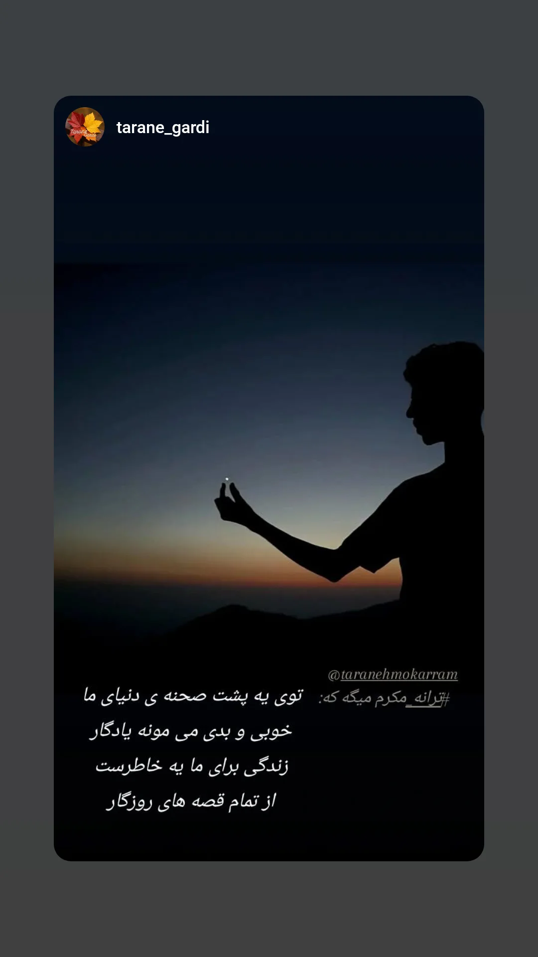  جدید ترین استوری اینستاگرام ترانه مکرم