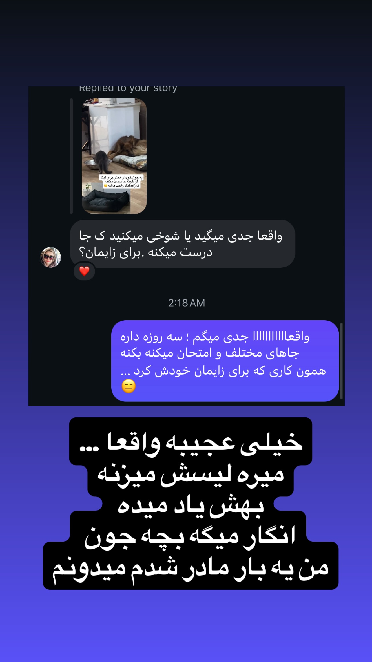  جدید ترین استوری اینستاگرام مسعود رضوی