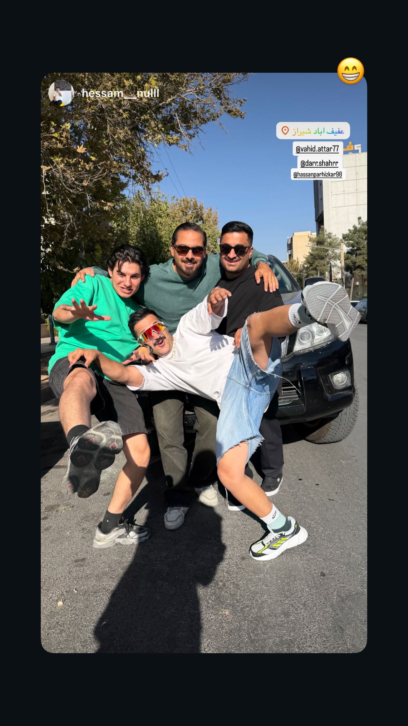  جدید ترین استوری اینستاگرام وحید عطار