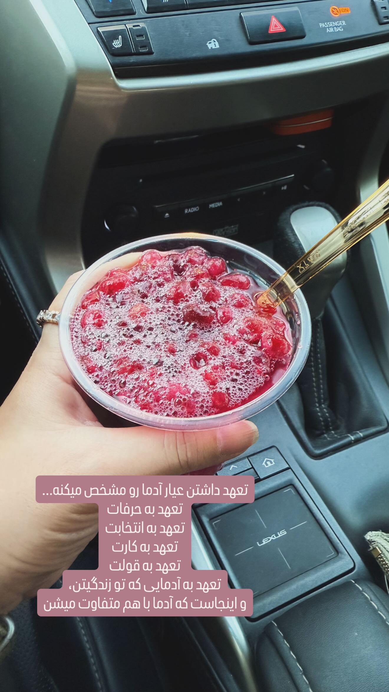  جدید ترین استوری اینستاگرام وحیده علی حسینی