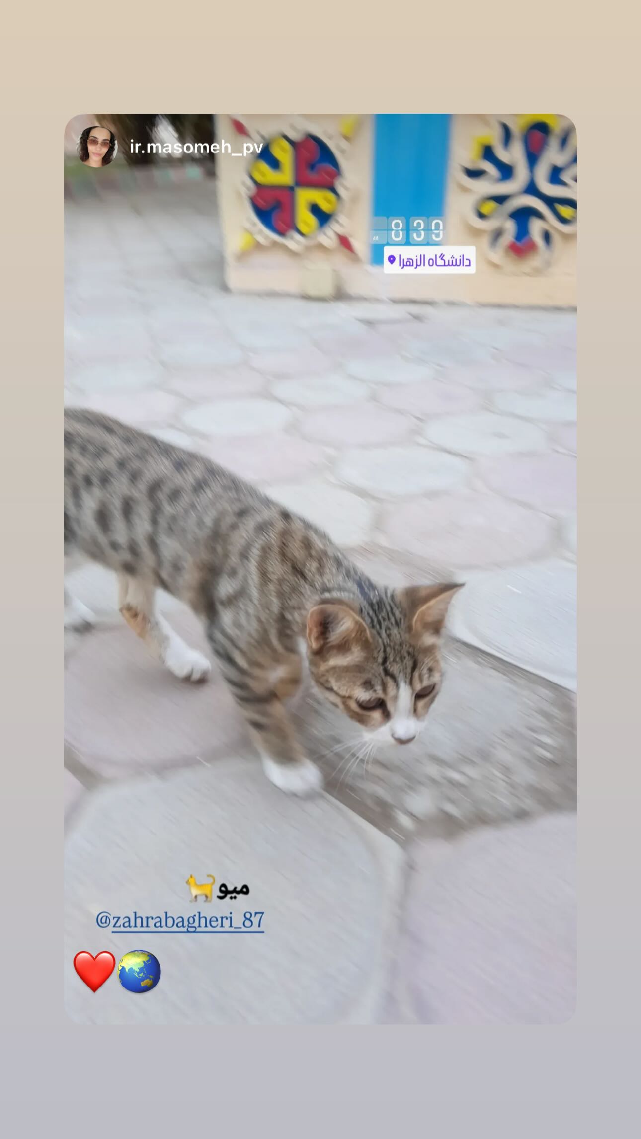  جدید ترین استوری اینستاگرام مبینا باقری