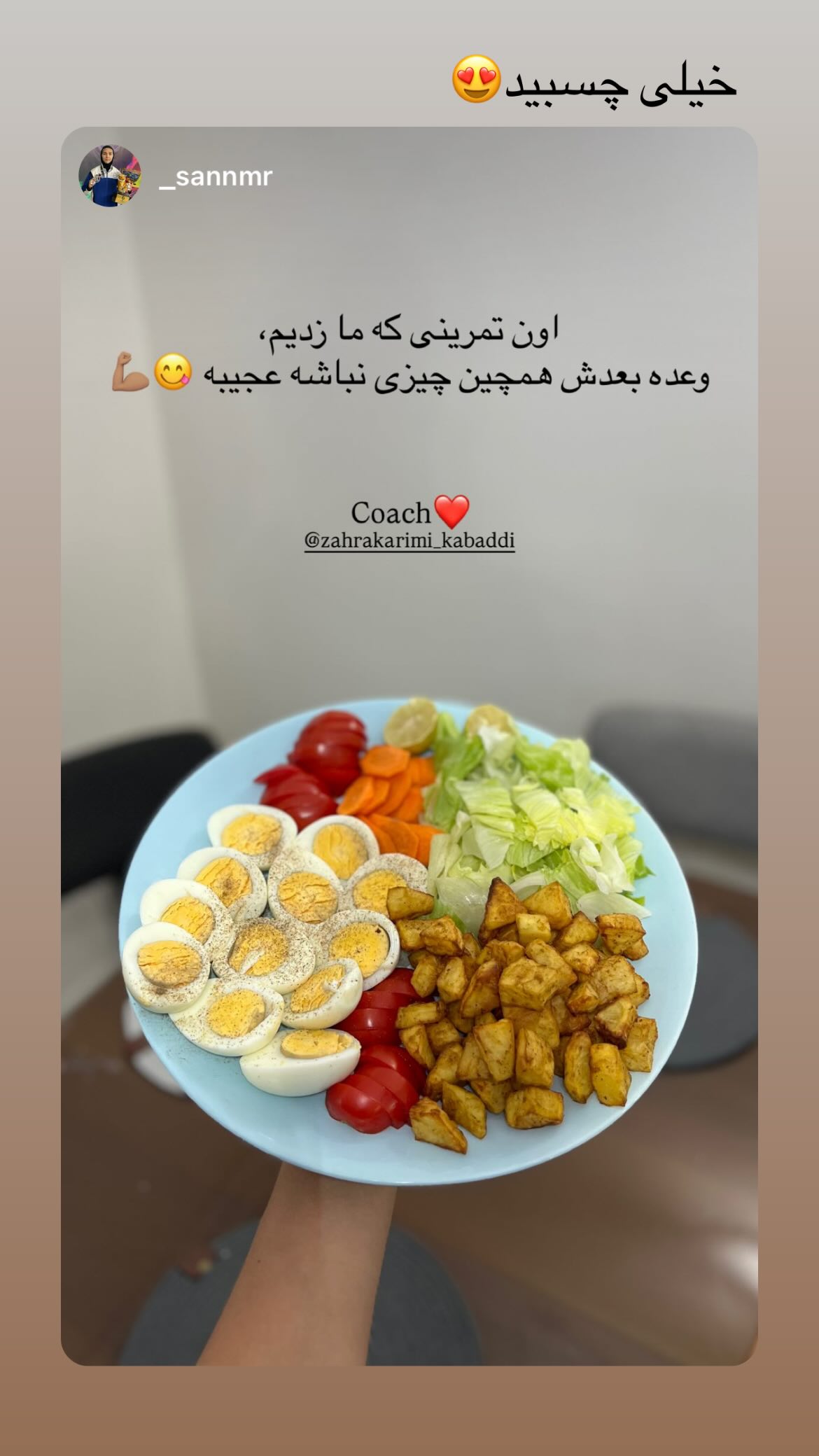  جدید ترین استوری اینستاگرام زهرا کریمی