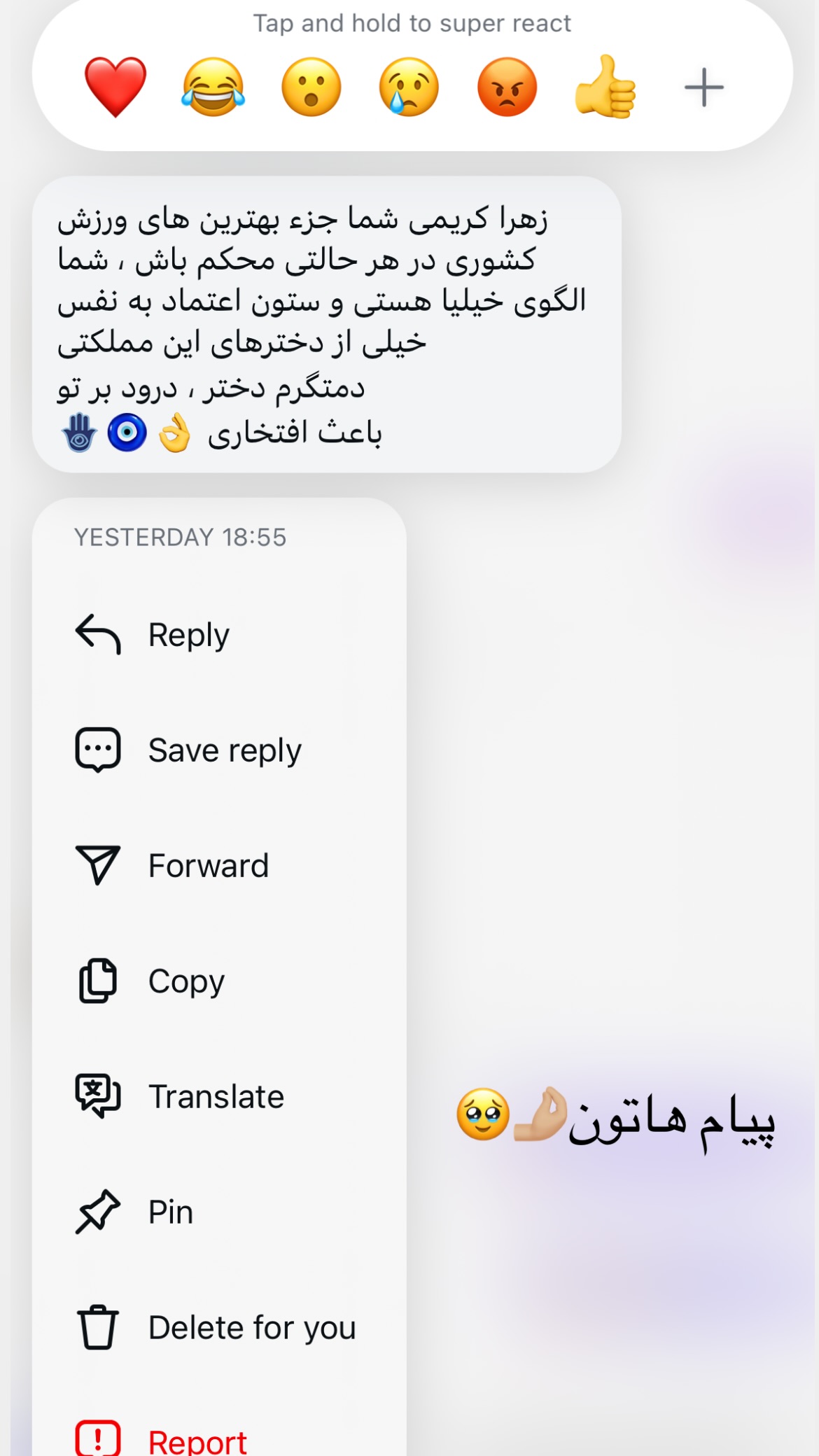 جدید ترین استوری اینستاگرام زهرا کریمی