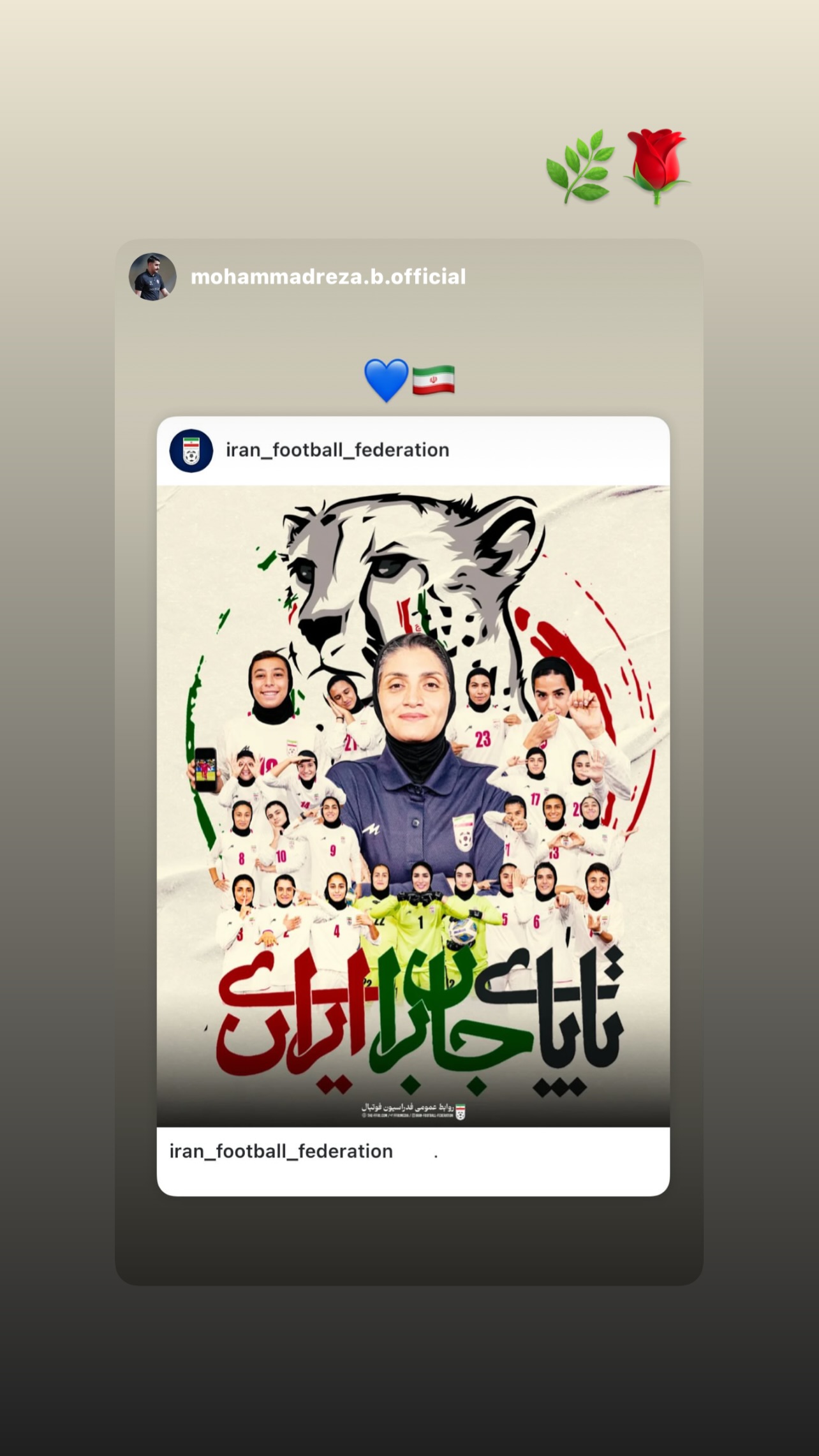  جدید ترین استوری اینستاگرام زهرا خواجوی