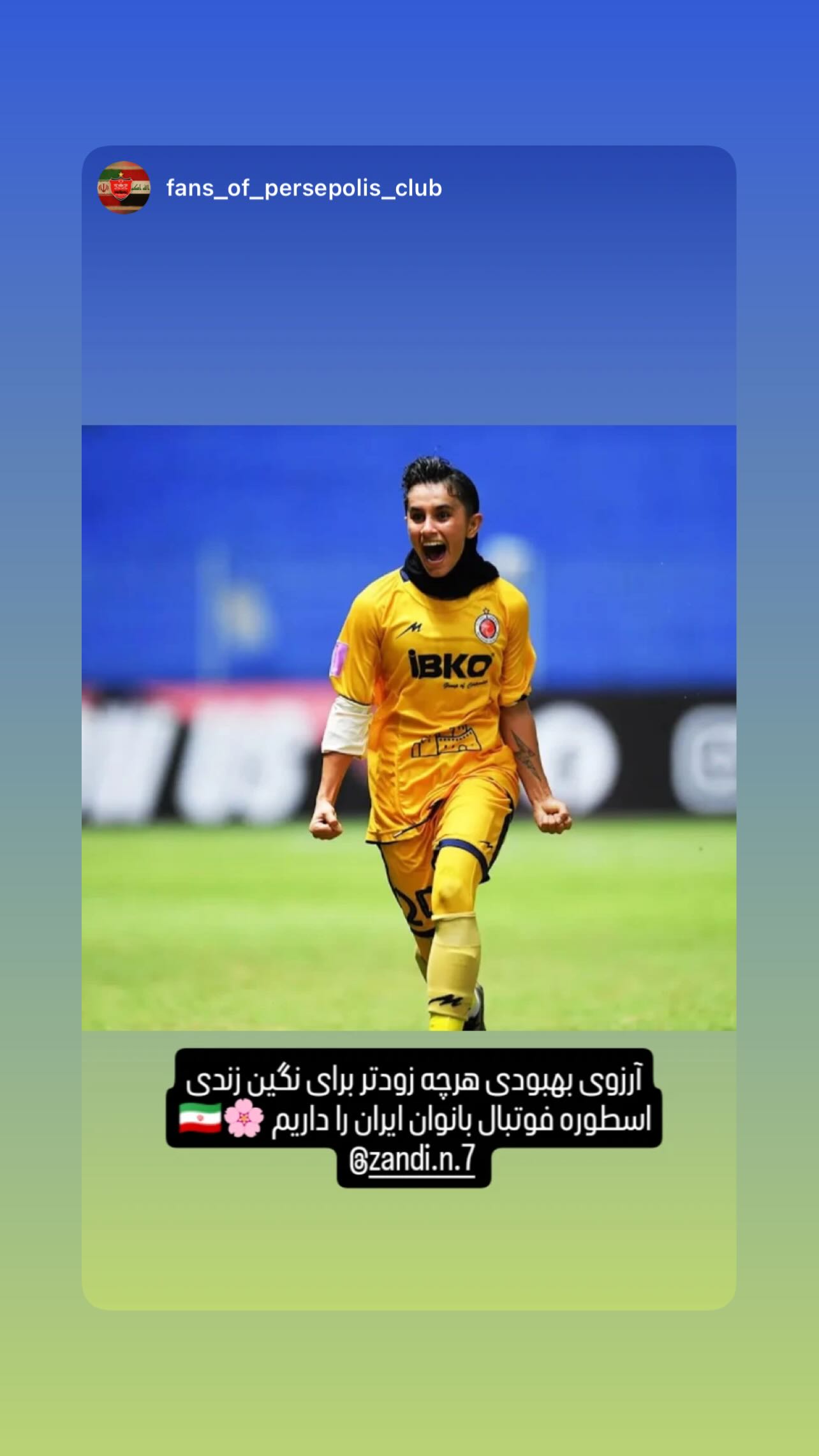  جدید ترین استوری اینستاگرام نگین زندی
