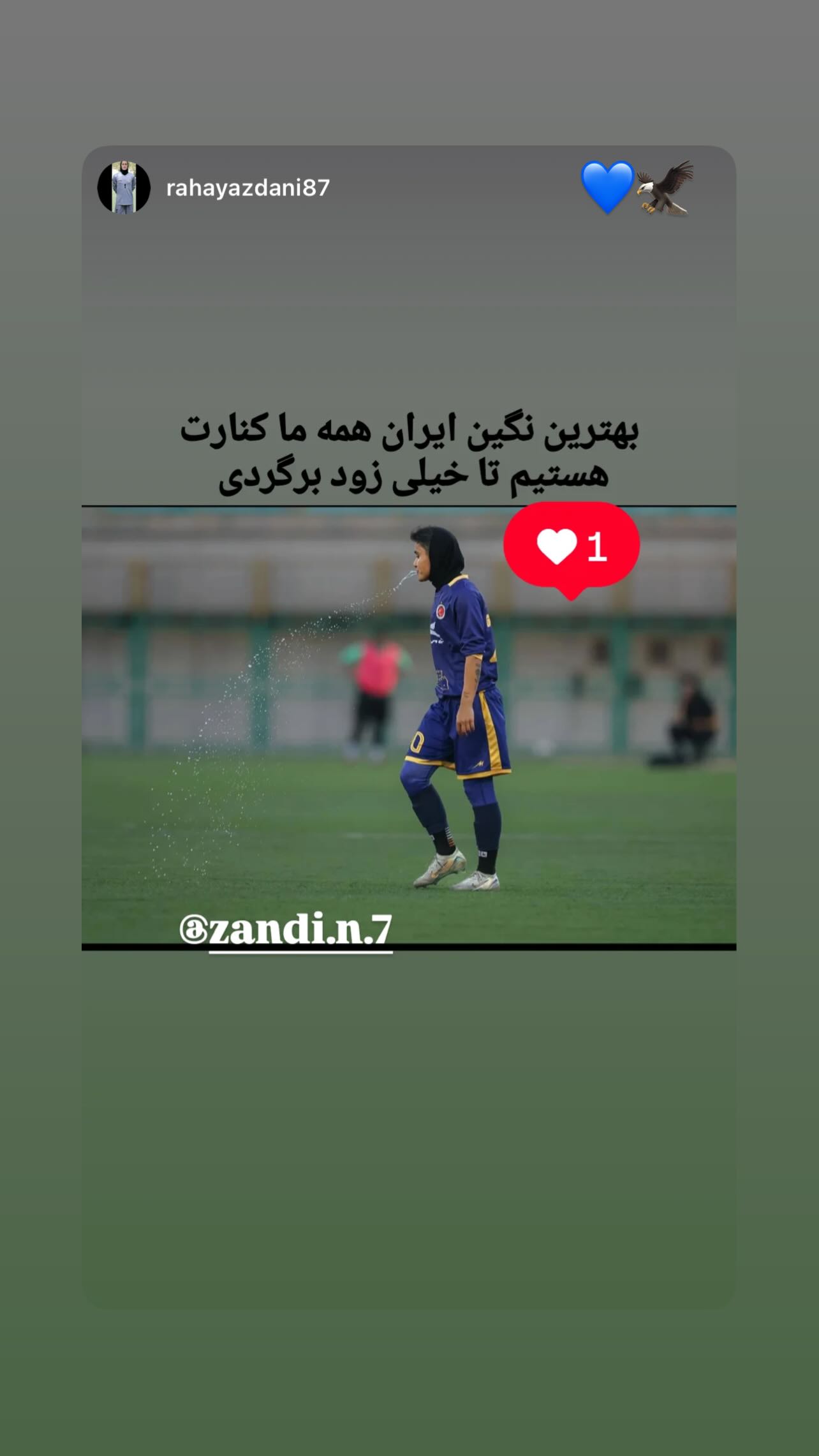  جدید ترین استوری اینستاگرام نگین زندی
