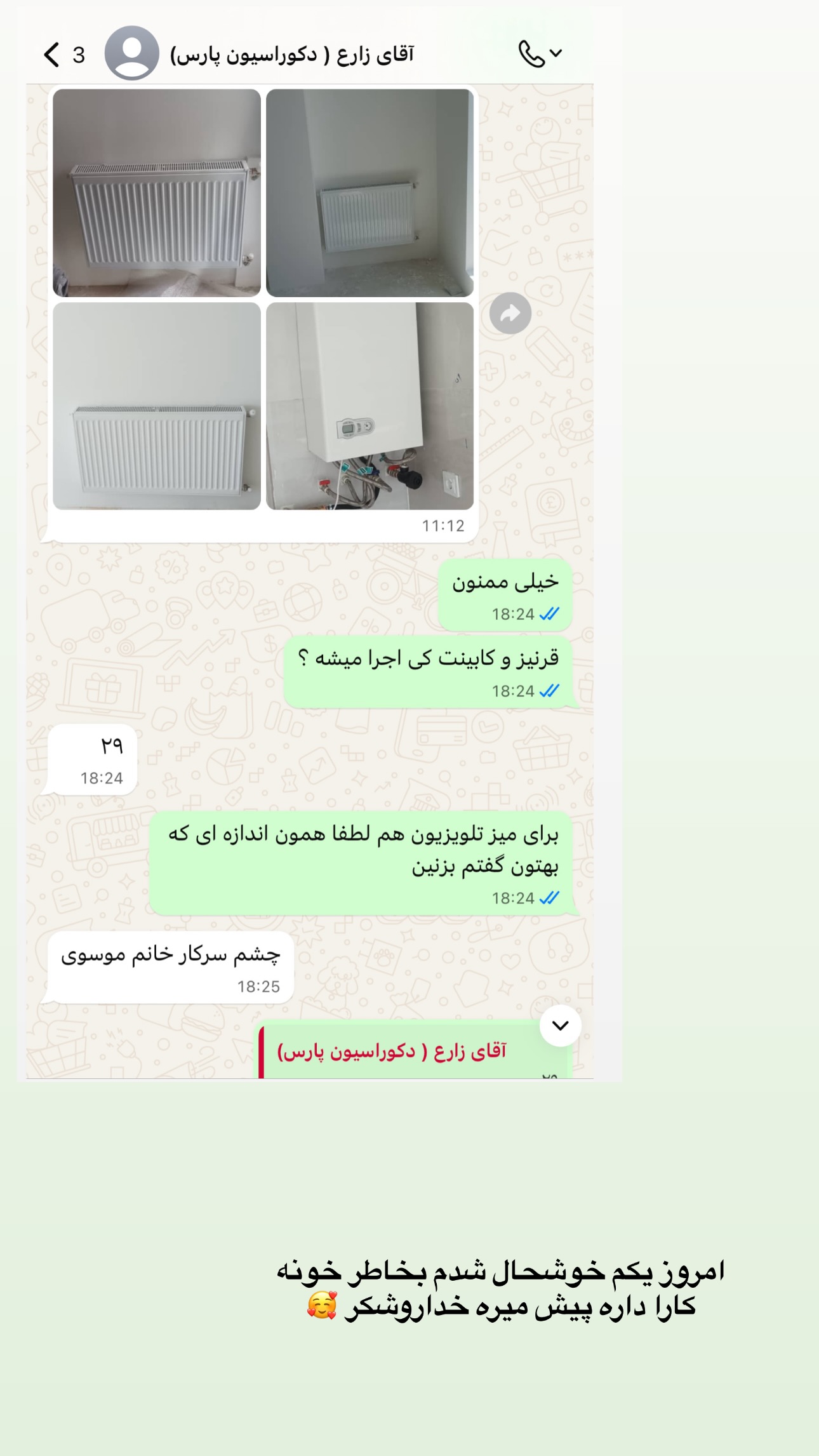  جدید ترین استوری اینستاگرام زهرا موسوی